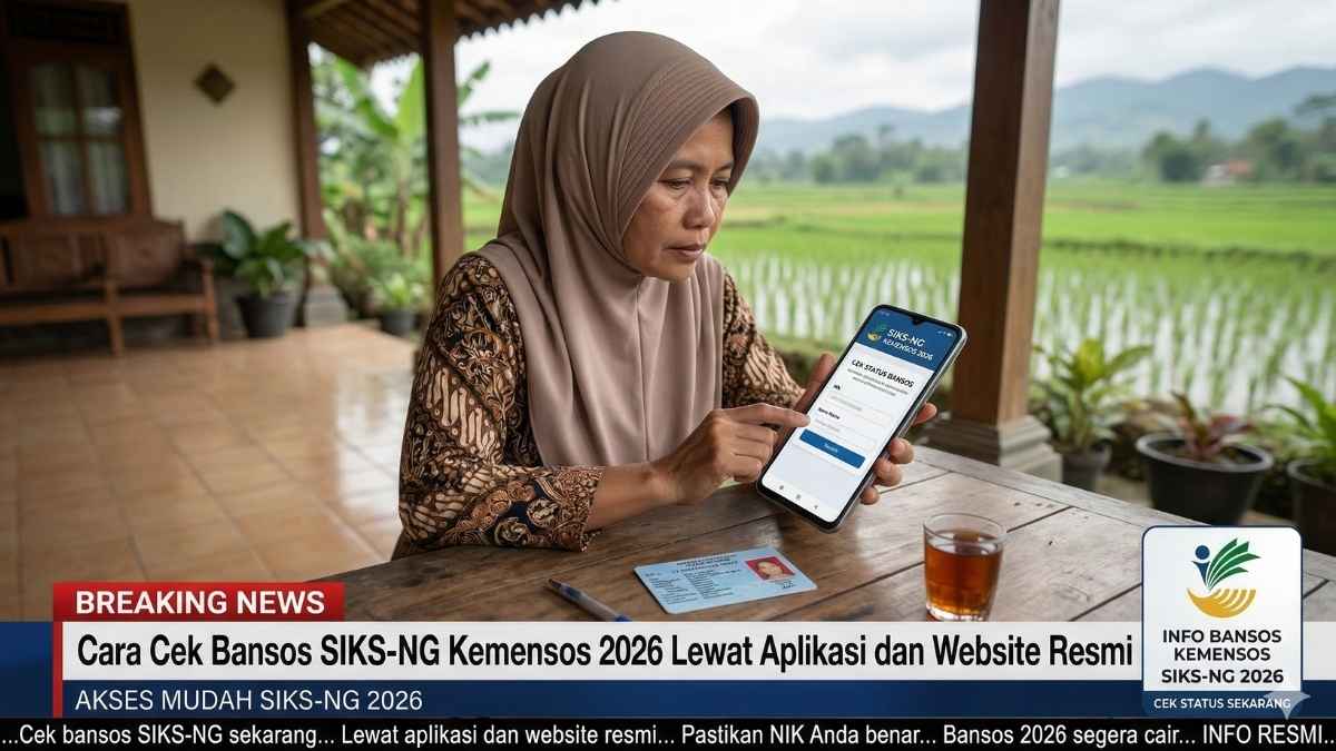 Cara Cek Bansos SIKS-NG Kemensos 2026 Lewat Aplikasi dan Website Resmi