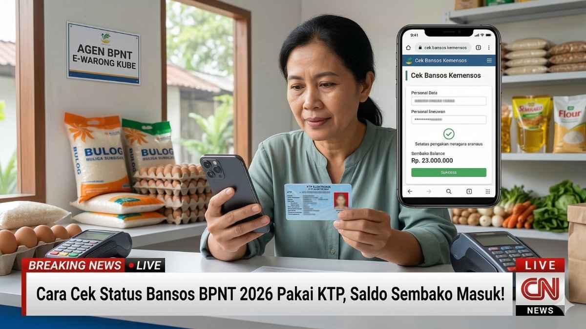 Cara Cek Status Bansos BPNT 2026 Pakai KTP, Saldo Sembako Masuk!