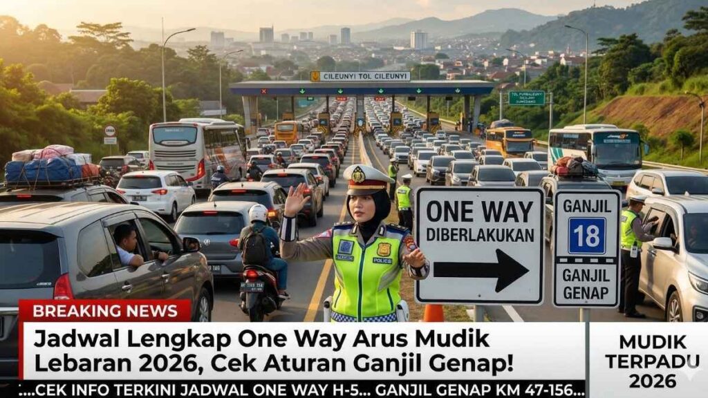 Jadwal Lengkap One Way Arus Mudik Lebaran 2026, Cek Aturan Ganjil Genap!