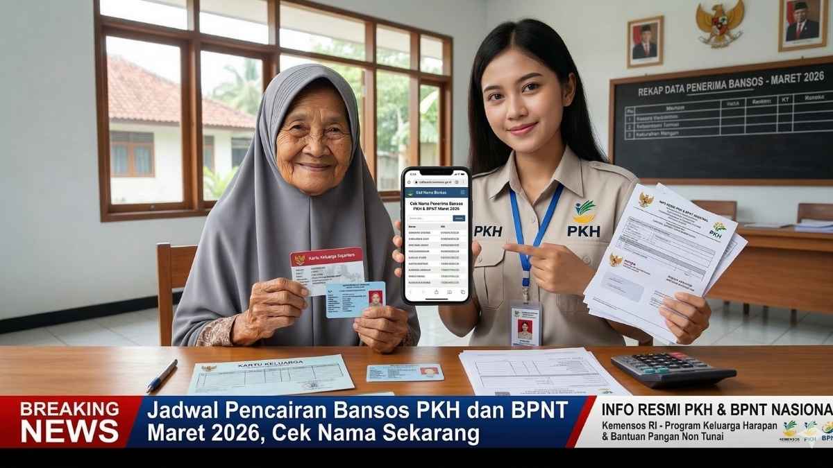 Jadwal Pencairan Bansos PKH dan BPNT Maret 2026, Cek Nama Sekarang