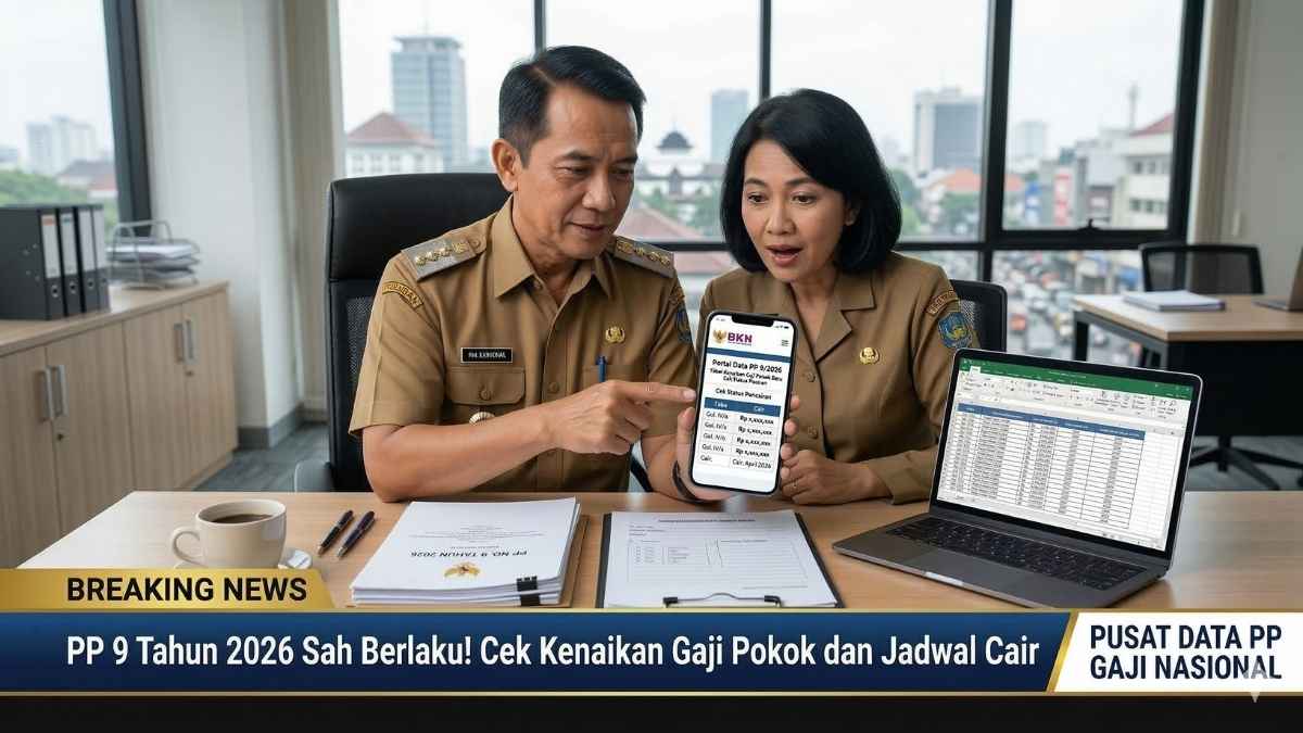 PP 9 Tahun 2026 Sah Berlaku! Cek Kenaikan Gaji Pokok dan Jadwal Cair