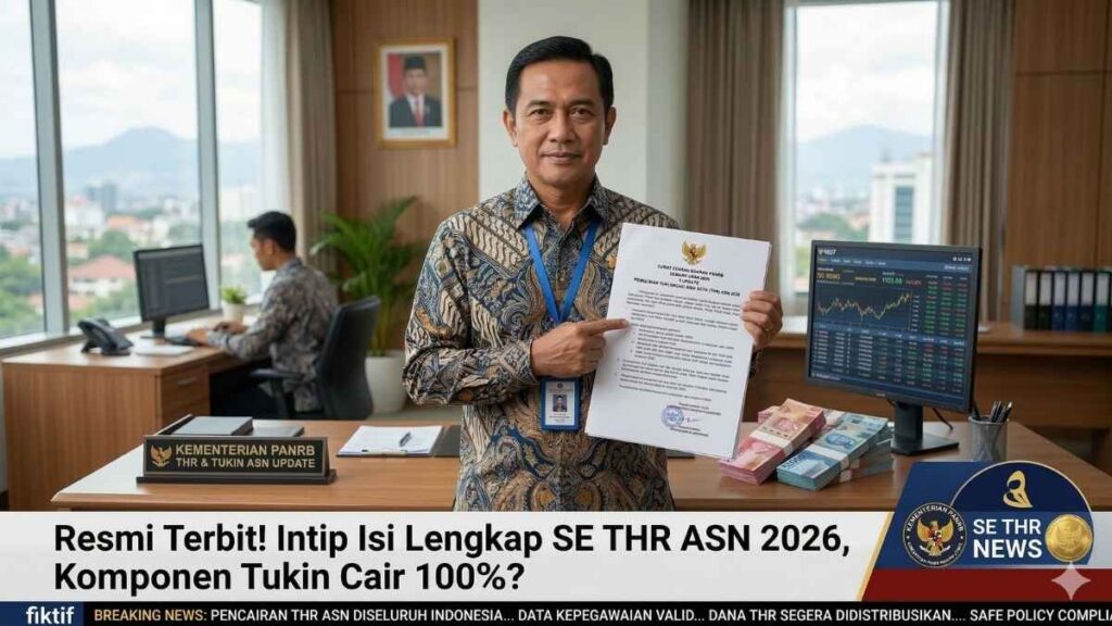 Resmi Terbit! Intip Isi Lengkap SE THR ASN 2026, Komponen Tukin Cair 100%?