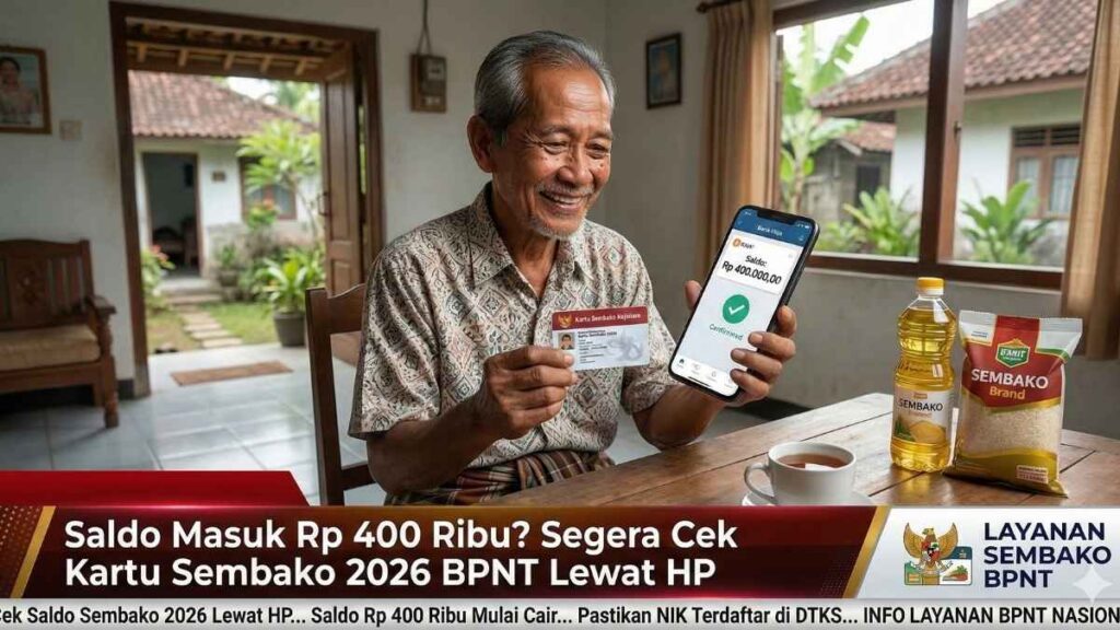 Saldo Masuk Rp 400 Ribu? Segera Cek Kartu Sembako 2026 BPNT Lewat HP